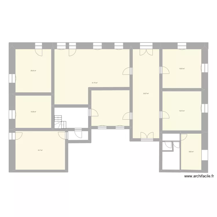 Maison Pise. Plan de 