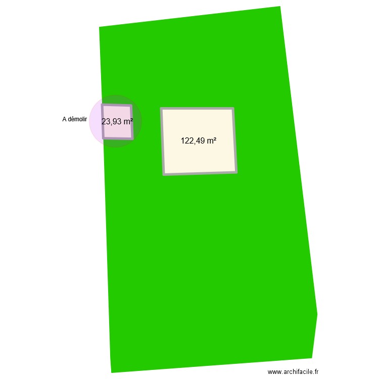 a demolir. Plan de 0 pièce et 0 m2