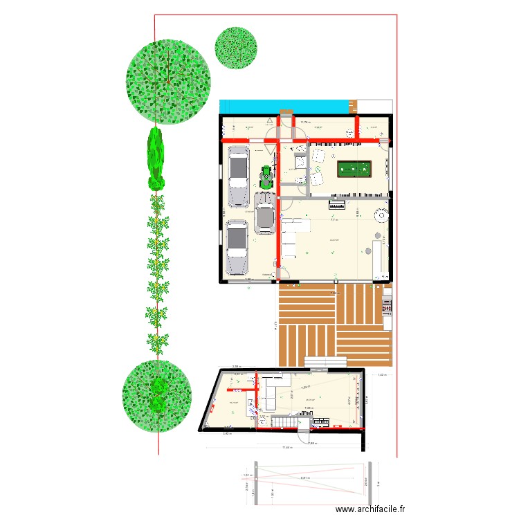 Gers Dépendances (piscine) 3. Plan de 21 pièces et 354 m2