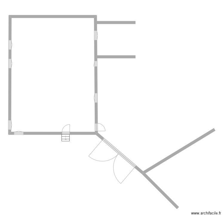 Ext maison. Plan de 1 pièce et 103 m2