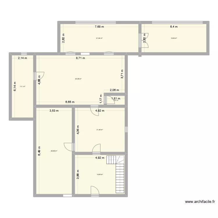 RDC ST MAUR V1. Plan de 8  et 165 m²