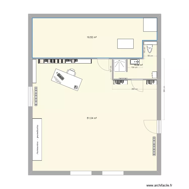 sdb haut 2025_80x80. Plan de 