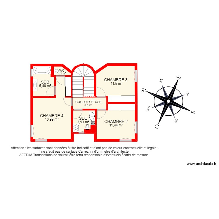 BI 17109 - . Plan de 19 pièces et 188 m2