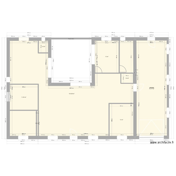 davidm. Plan de 8 pièces et 233 m2