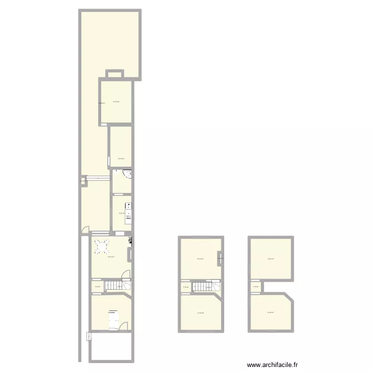 Maison vottem. Plan de 17  et 199 m²