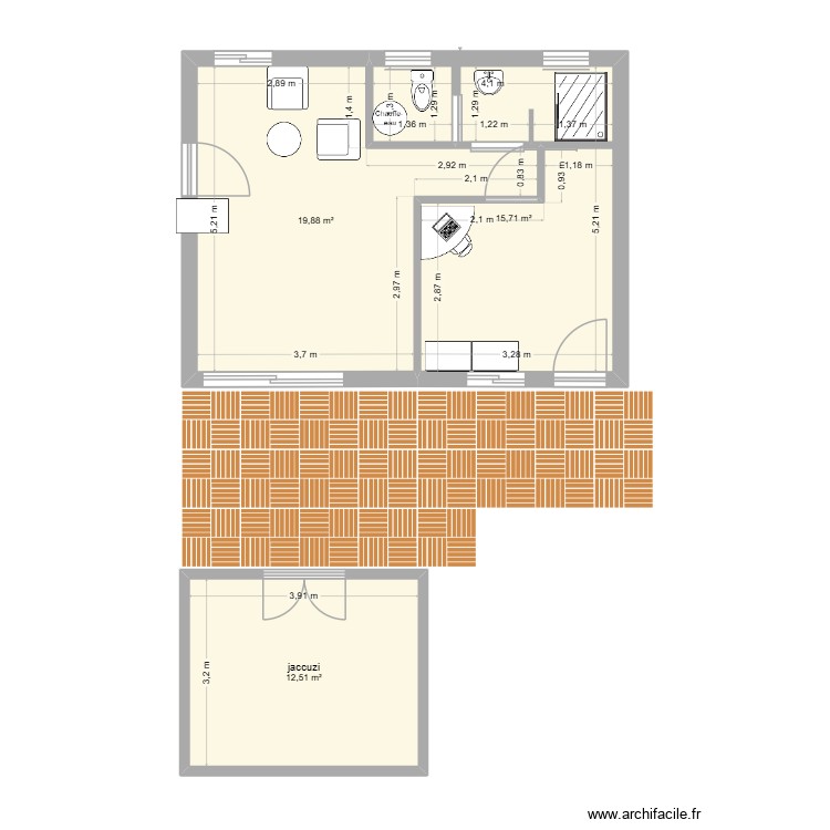 espace bien&ecirc;tre 2. Plan de 0 pièce et 0 m2