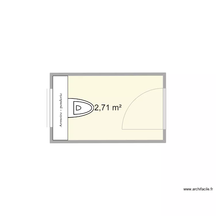 WC ETAGE. Plan de 