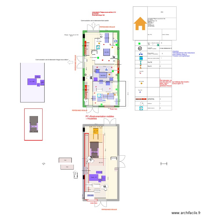 Fiche 130-Fatigue sous cellule 2 sous air vXX. Plan de 0 pièce et 0 m2