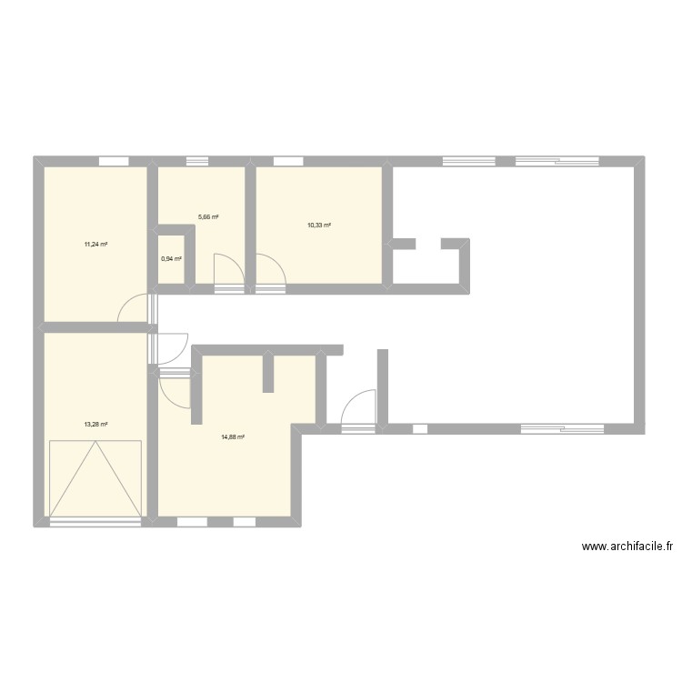 Lorie 30. Plan de 6 pièces et 56 m2
