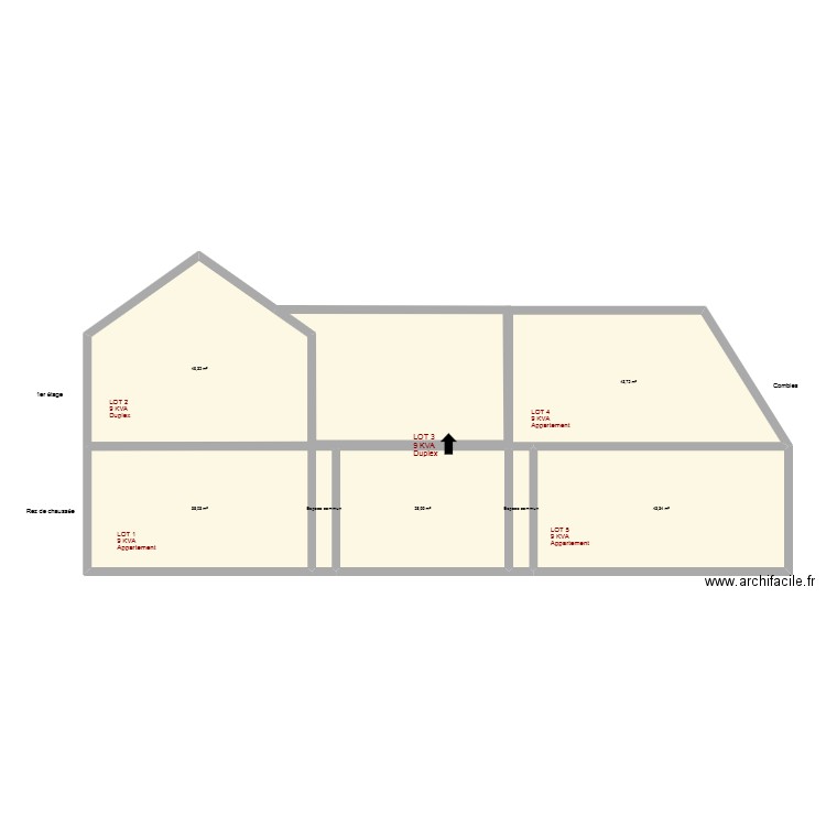 Célia. Plan de 8 pièces et 243 m2