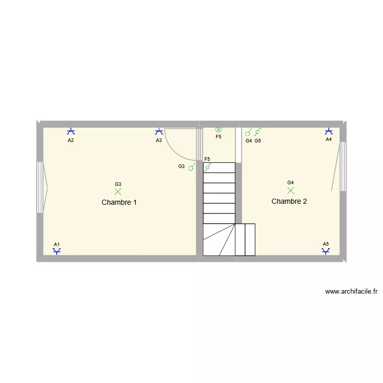 etage 2. Plan de 2 et 23 m² etage 2. Plan de 2 et 23 m²