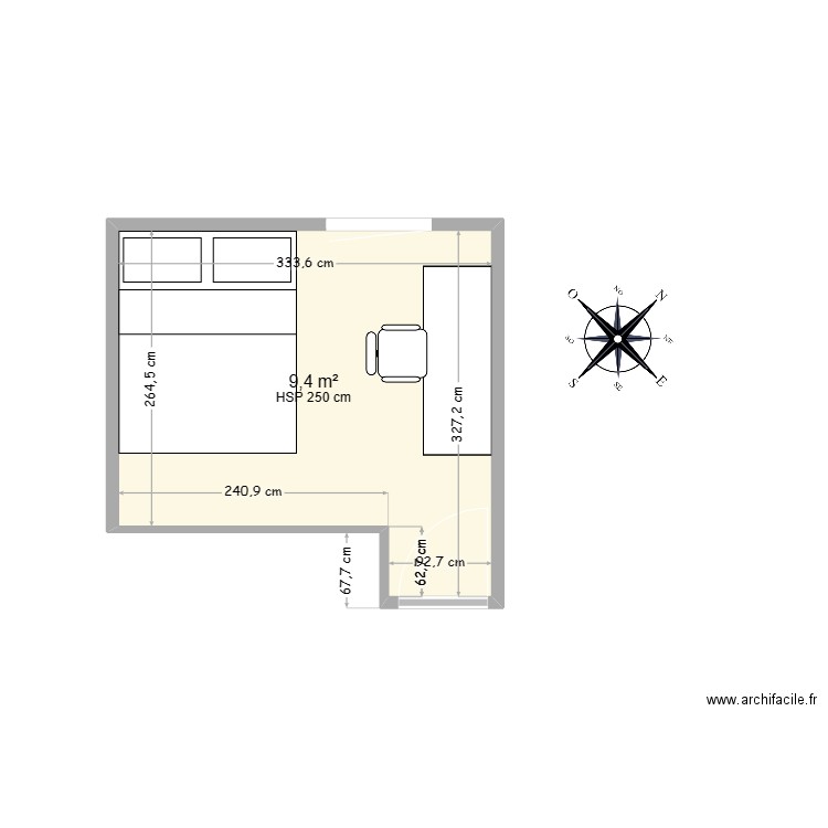 Chambre Aymeric. Plan de 0 pièce et 0 m2