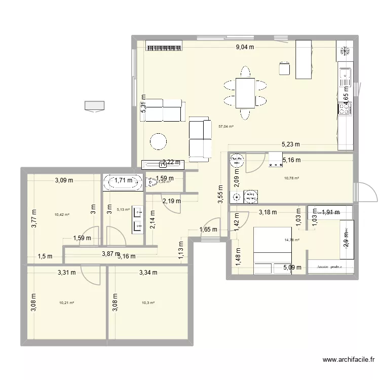 plan DESHAIS. Plan de 8  et 120 m²