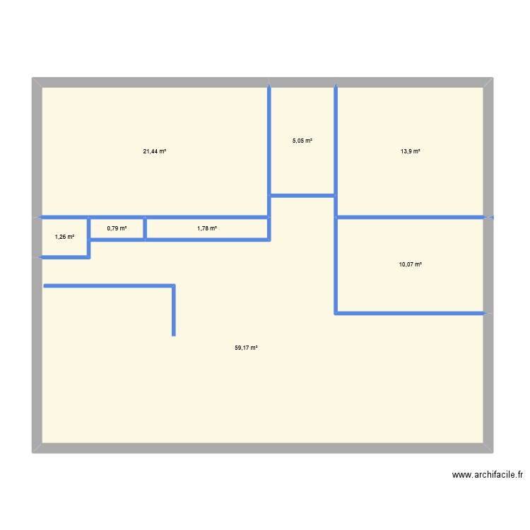 maison 1. Plan de 8 pièces et 113 m2