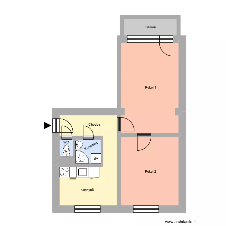 Mojm&iacute;rovců 1134, byt  9. Plan de 11  et 173 m²