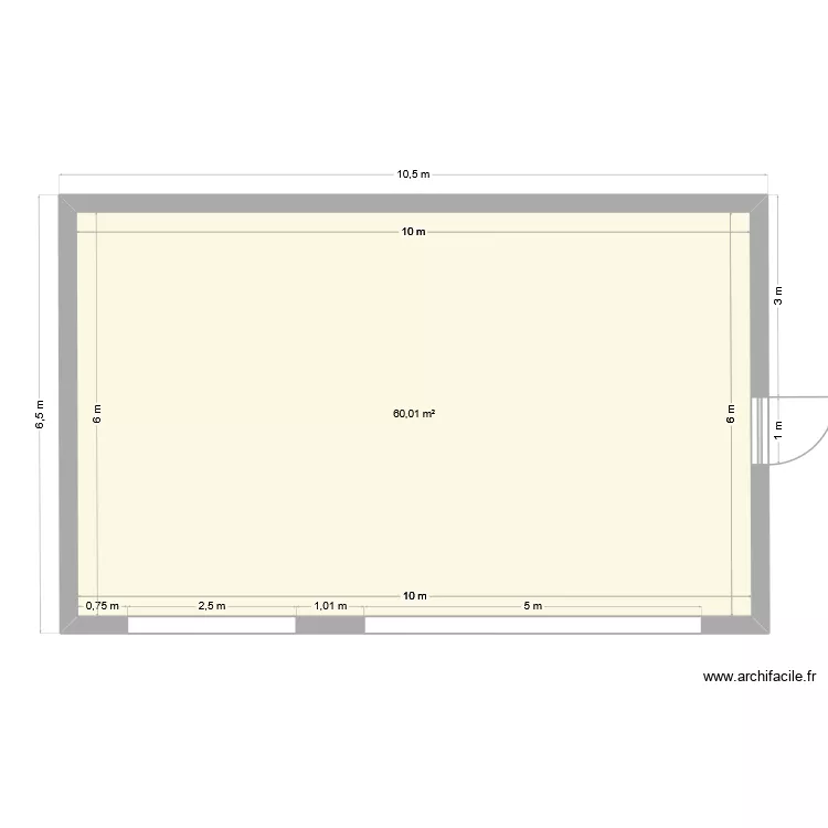 garaga plan. Plan de 1  et 60 m²