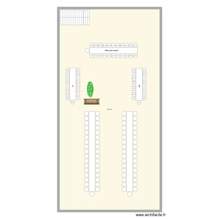 MARIAGE. Plan de 1 et 313 m² MARIAGE. Plan de 1 et 313 m²