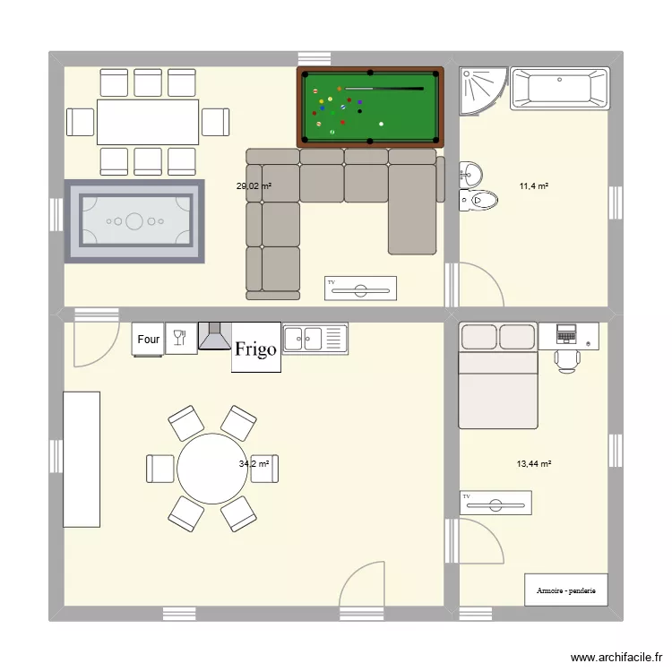 chris maison 2. Plan de 4 Pièces et 88 m² chris maison 2. Plan de 4 Pièces et 88 m²