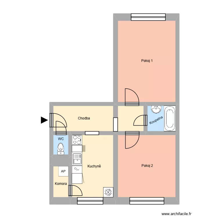 Srbská 260, byt 20. Plan de 13 et 172 m² Srbská 260, byt 20. Plan de 13 et 172 m²