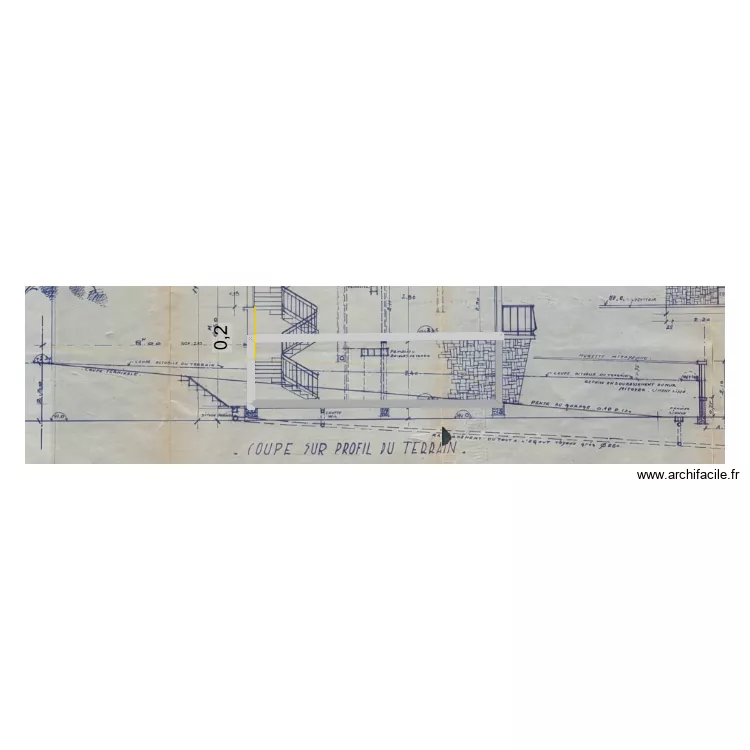 Plan emmarchements exterieurs ETAT ACTUEL. Plan de 