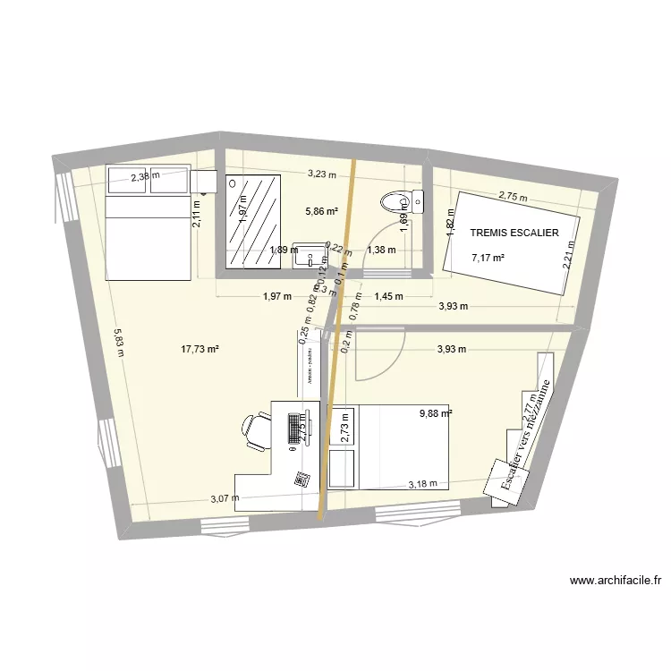 ET2-v1. Plan de 4 et 41 m² ET2-v1. Plan de 4 et 41 m²