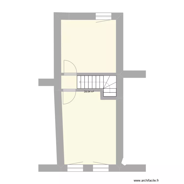 Copp&eacute;e 77 &eacute;tage.. Plan de 1  et 30 m²
