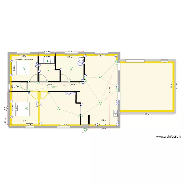 AGUILLON RABIN R1. Plan de 11 et 120 m² AGUILLON RABIN R1. Plan de 11 et 120 m²