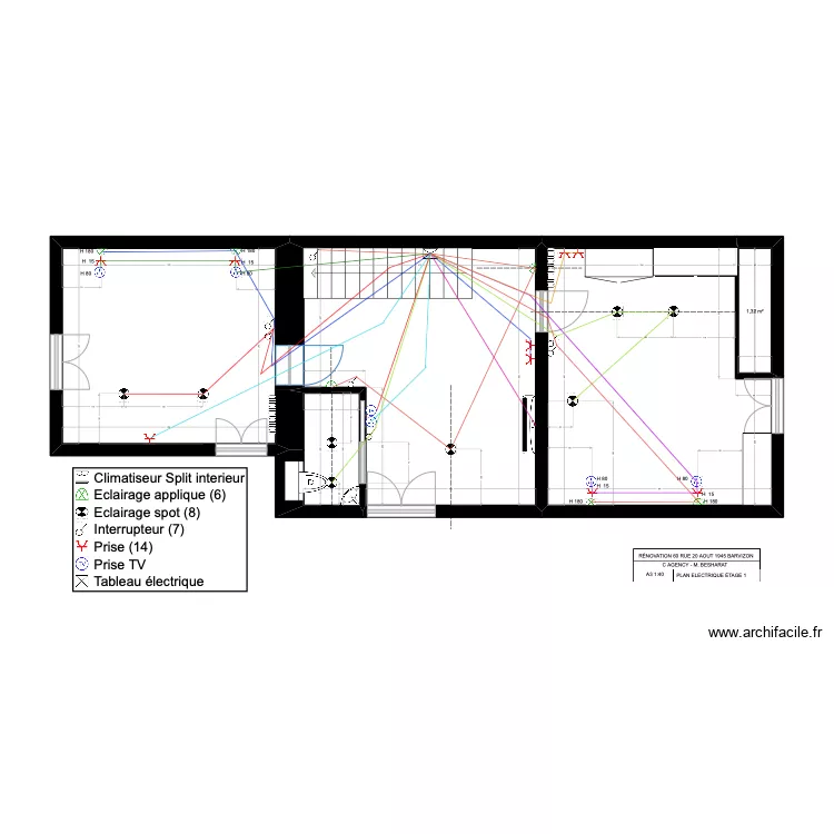 BARBIZON 888 PROJET &Eacute;TAGE elec. Plan de 