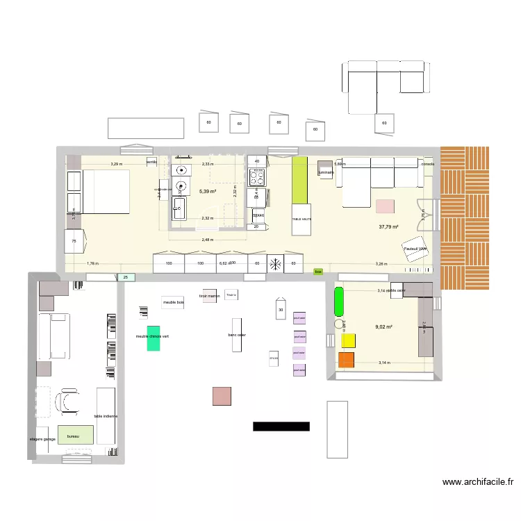 PLAN DEFINITIF. Plan de 3 et 52 m² PLAN DEFINITIF. Plan de 3 et 52 m²