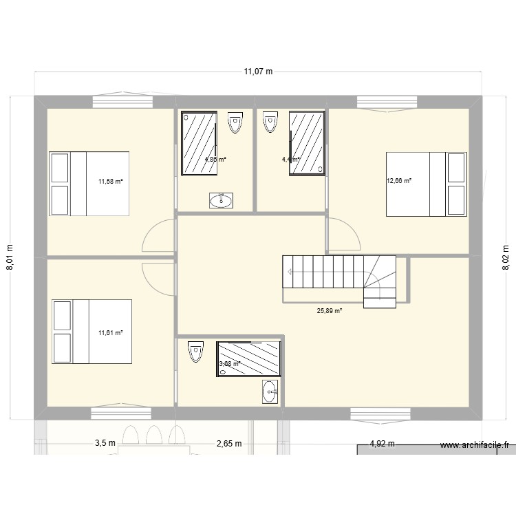 69 av. Plan de 21 pièces et 248 m2