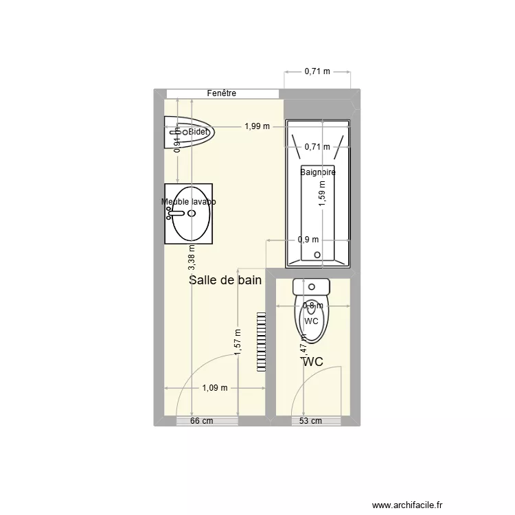 MAURETTE Existant. Plan de 