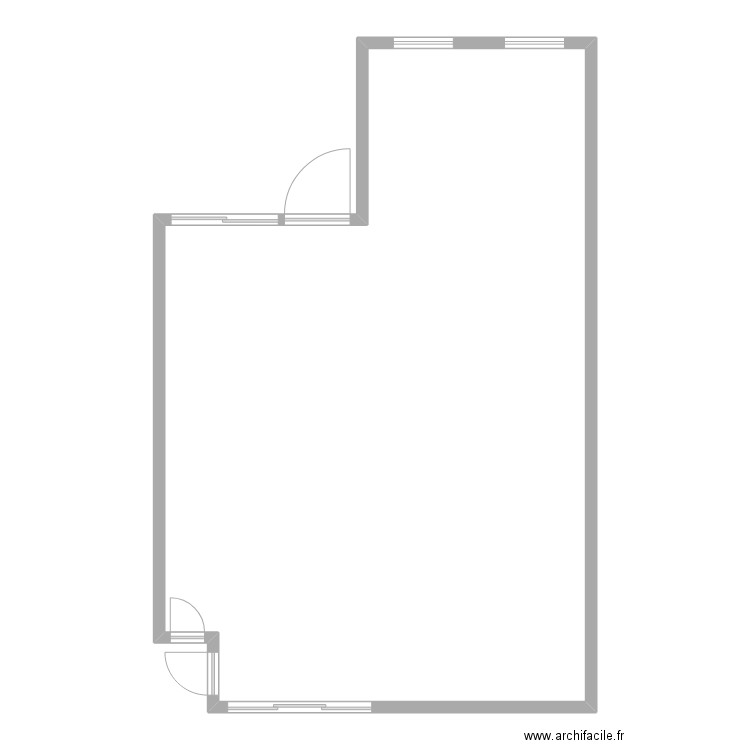 34 Juillan. Plan de 1 pièce et 128 m2