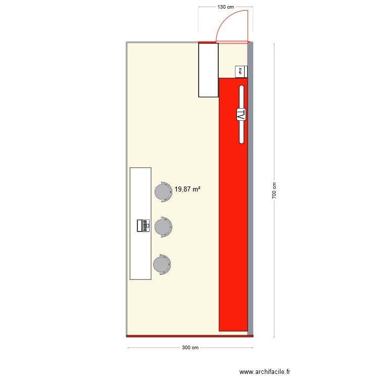 salon Workspace 13/03/2024. Plan de 1 pièce et 20 m2
