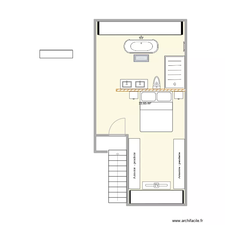Aménagement grenier 1. Plan de 1 et 34 m² Aménagement grenier 1. Plan de 1 et 34 m²