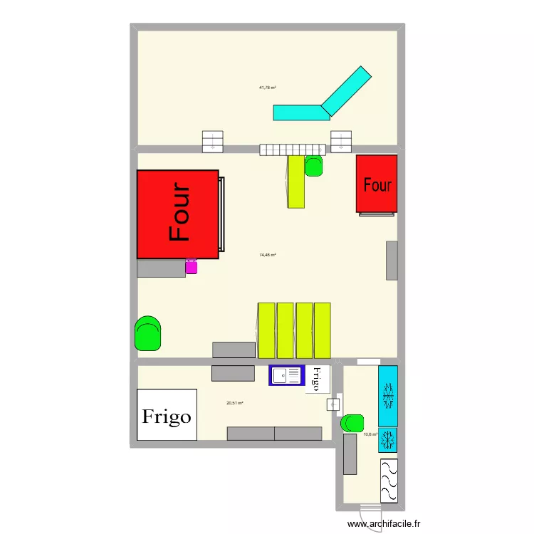 plan boulange rdc 2. Plan de 4  et 147 m²