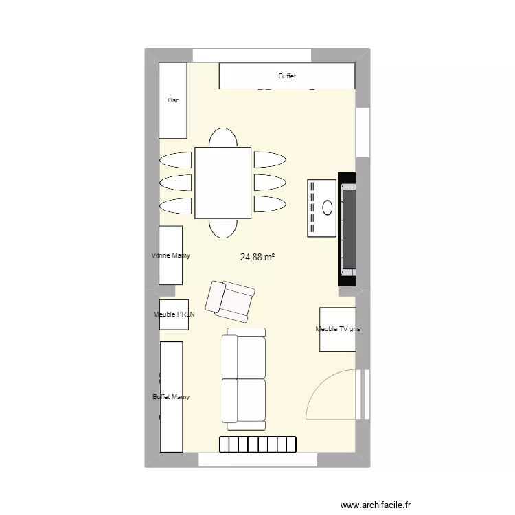 living bonnes dimensions. Plan de 