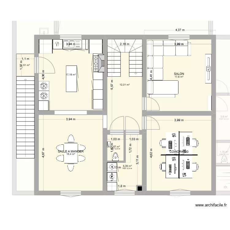 Forchies 2 First PROJECTION. Plan de 30  et 363 m²