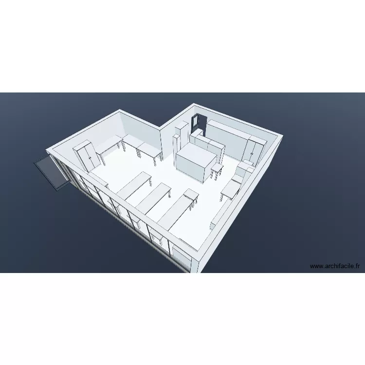 Coloration actuelle. Plan de 1  et 67 m²
