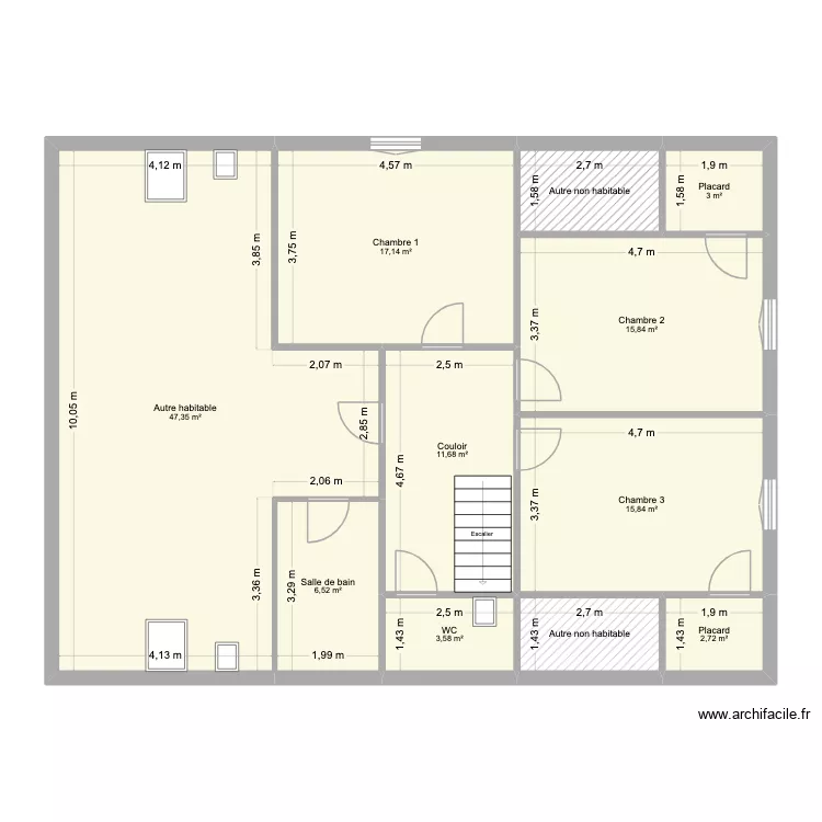 Appt 3eme Etage. Plan de 11 et 132 m² Appt 3eme Etage. Plan de 11 et 132 m²