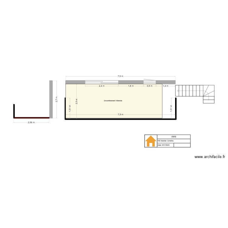 veranda ailhon. Plan de 0 pièce et 0 m2
