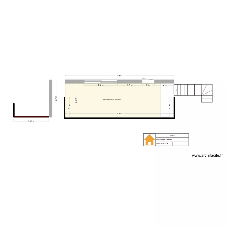 veranda ailhon. Plan de 