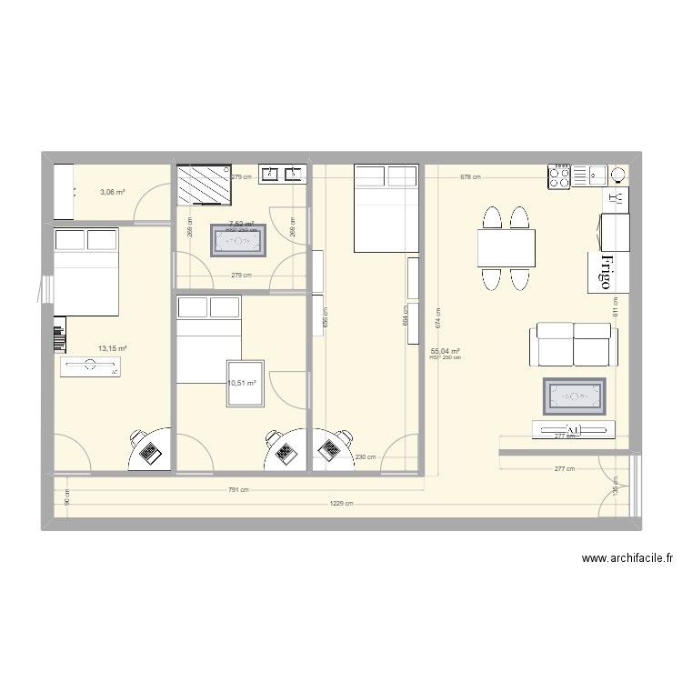 maison pour handicapé. Plan de 5 pièces et 89 m2