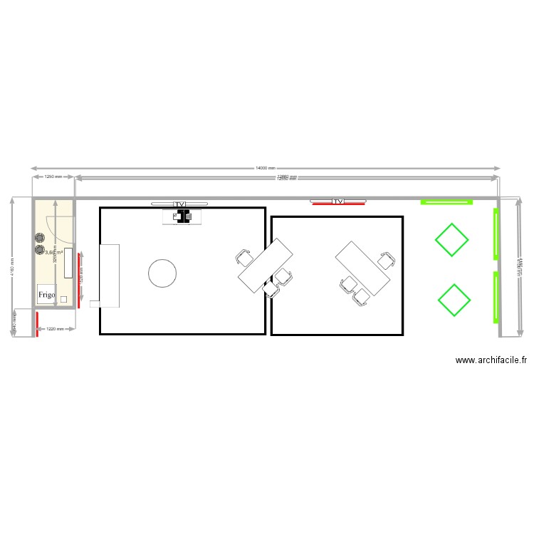 bel habitat 2025 (2). Plan de 1 pièce et 4 m2