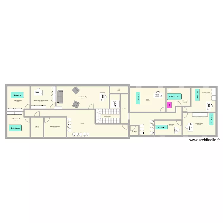 Plan cabinet etage 3. Plan de 18 pièces et 243 m² Plan cabinet etage 3. Plan de 18 pièces et 243 m²