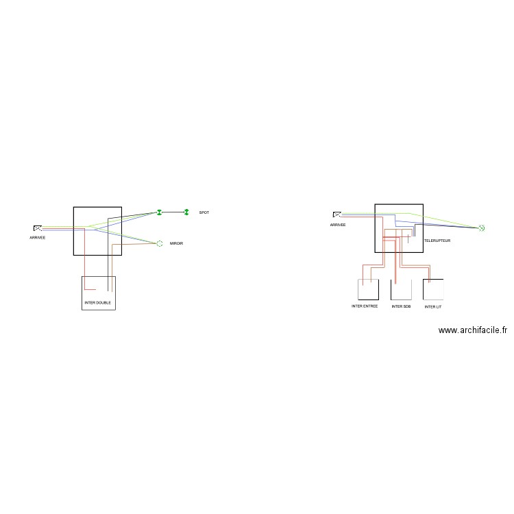 PLAN ELEC SDB ESQUELBECQ. Plan de 0 pièce et 0 m2