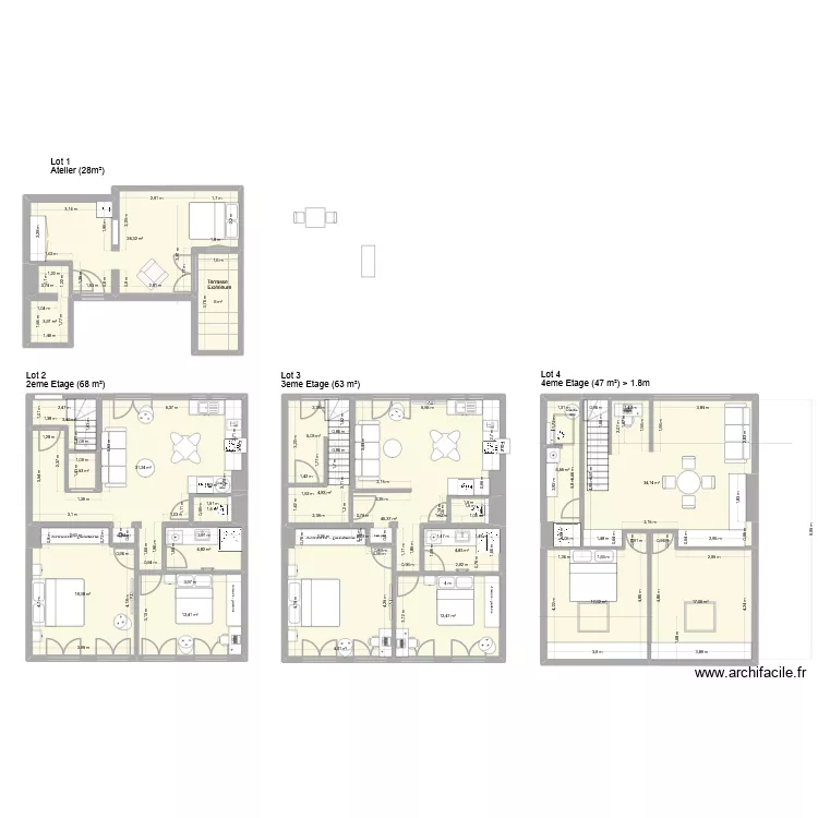 App de la gare 1er T1 08 2026. Plan de 19 Pièces et 257 m² App de la gare 1er T1 08 2026. Plan de 19 Pièces et 257 m²