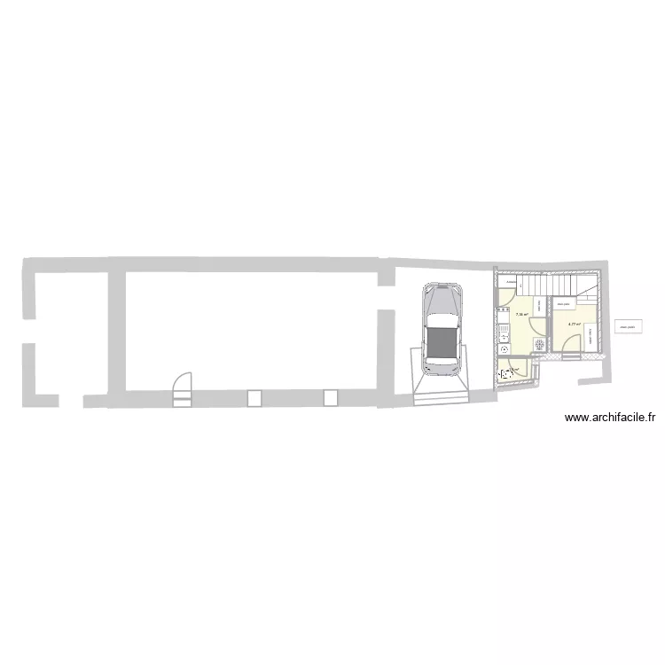 Begon_2026_09_20_cuisine_traverse. Plan de 15  et 118 m²