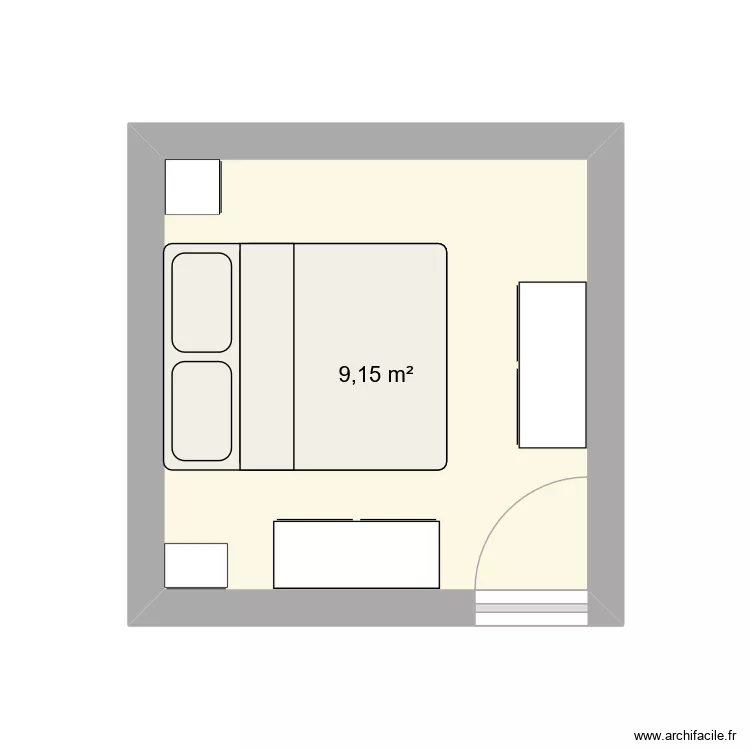 CHAMBRE. Plan de 1 et 9 m² CHAMBRE. Plan de 1 et 9 m²