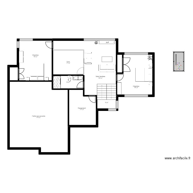 VIB ARCHITECTURE 149 SOUS-SOL. Plan de 10 pièces et 151 m2
