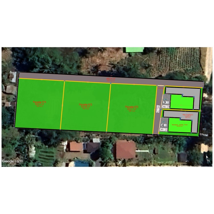 Implant Villas V1. Plan de 11 pièces et 4795 m2